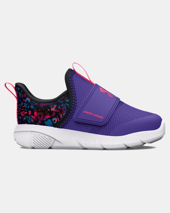 Girls' Infant UA Flash Glitter Running Shoes, Purple, pdpMainDesktop image number 0
